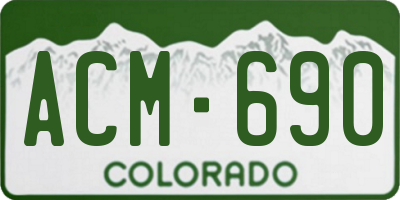 CO license plate ACM690