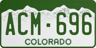 CO license plate ACM696
