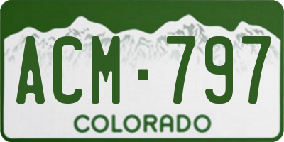 CO license plate ACM797