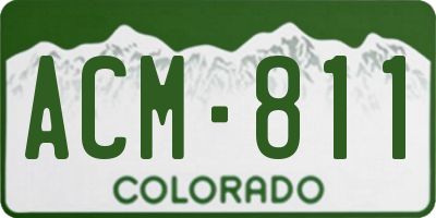 CO license plate ACM811