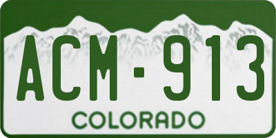 CO license plate ACM913