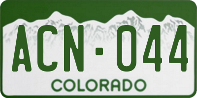 CO license plate ACN044