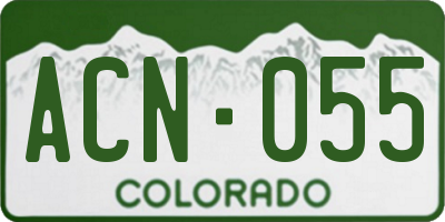 CO license plate ACN055