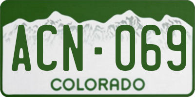 CO license plate ACN069