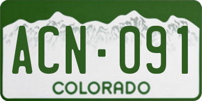 CO license plate ACN091
