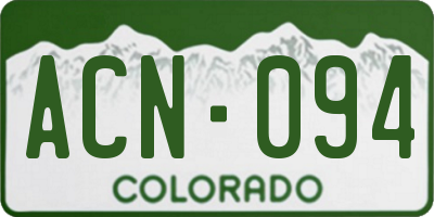 CO license plate ACN094