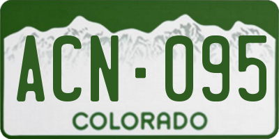 CO license plate ACN095
