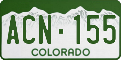 CO license plate ACN155