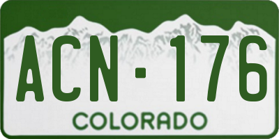 CO license plate ACN176