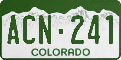CO license plate ACN241