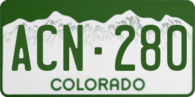 CO license plate ACN280