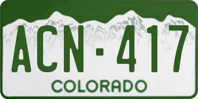 CO license plate ACN417