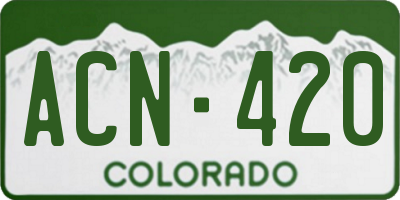CO license plate ACN420