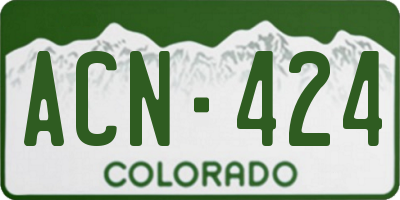 CO license plate ACN424
