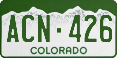 CO license plate ACN426
