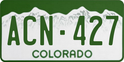 CO license plate ACN427