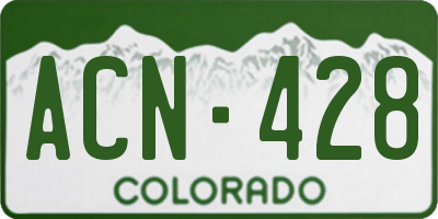 CO license plate ACN428