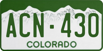 CO license plate ACN430