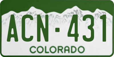 CO license plate ACN431