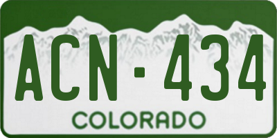CO license plate ACN434