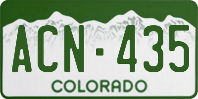 CO license plate ACN435