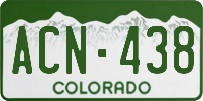 CO license plate ACN438