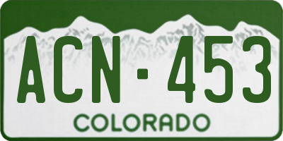 CO license plate ACN453
