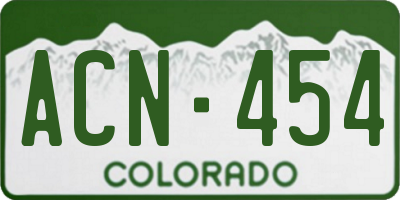 CO license plate ACN454