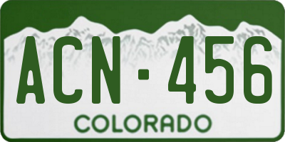 CO license plate ACN456