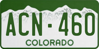 CO license plate ACN460