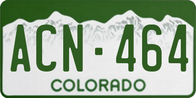 CO license plate ACN464