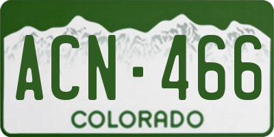 CO license plate ACN466