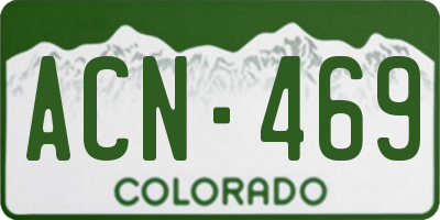 CO license plate ACN469