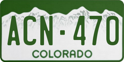 CO license plate ACN470