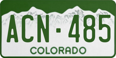 CO license plate ACN485