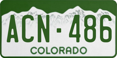 CO license plate ACN486