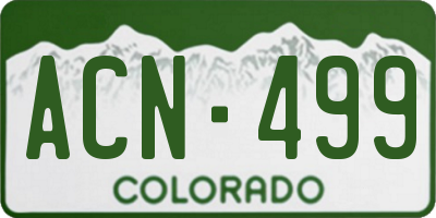 CO license plate ACN499