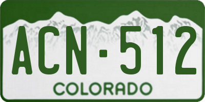 CO license plate ACN512