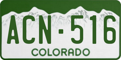 CO license plate ACN516
