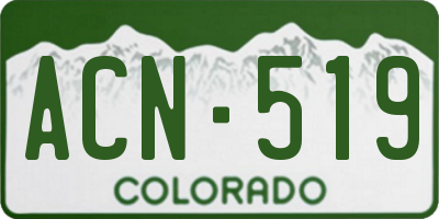 CO license plate ACN519