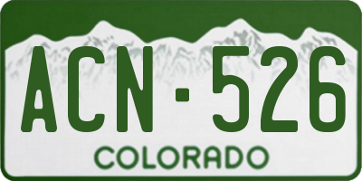 CO license plate ACN526