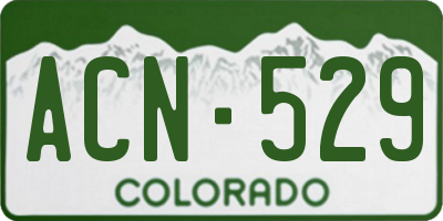 CO license plate ACN529