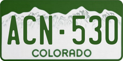 CO license plate ACN530