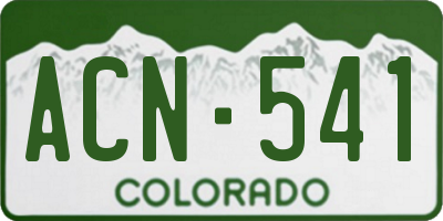 CO license plate ACN541