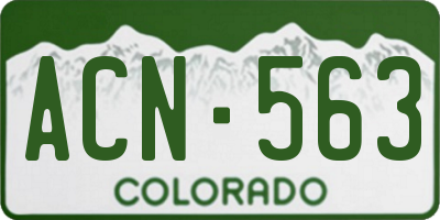 CO license plate ACN563