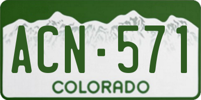 CO license plate ACN571