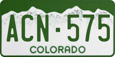 CO license plate ACN575