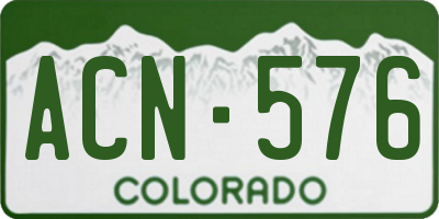 CO license plate ACN576