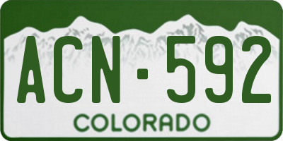 CO license plate ACN592