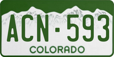 CO license plate ACN593